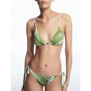 COS Tropical Palm Frond String Bikini | Green in 6